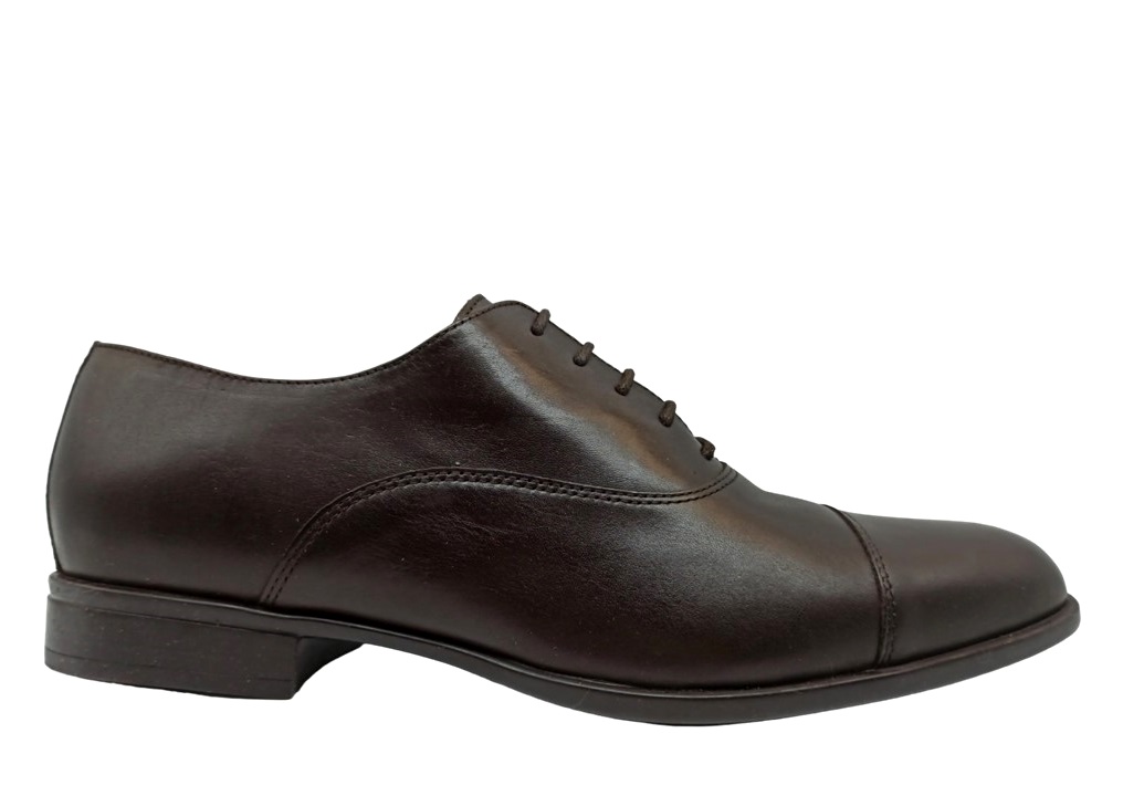 Scarpe uomo derby Geox U269GB stringate basse eleganti casual in pelle marr