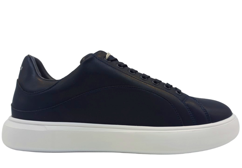 Scarpe da uomo Trussardi 77A00537 sneakers platform casual comode basse blu