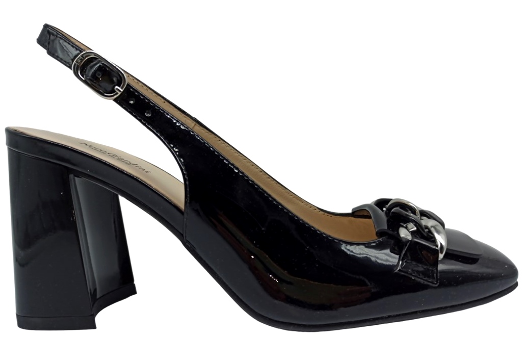 Decollete donna Nero Giardini E409490D scarpe eleganti casual tacco alto ne