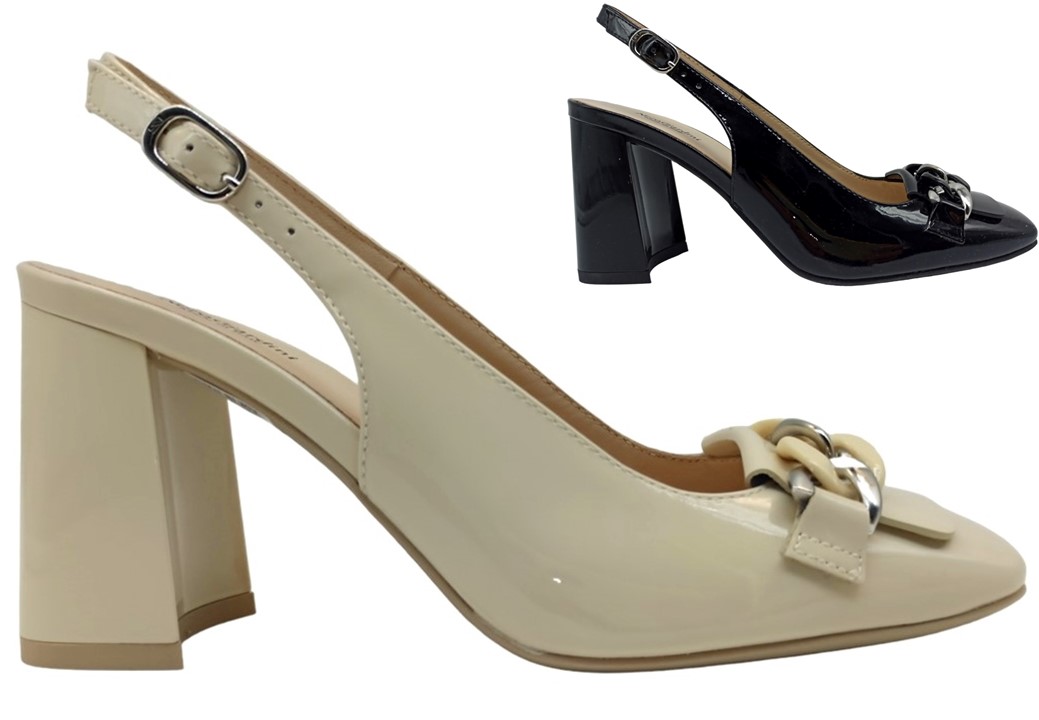 Decollete donna Nero Giardini E409490D scarpe tacchi alti comodi plateau ca