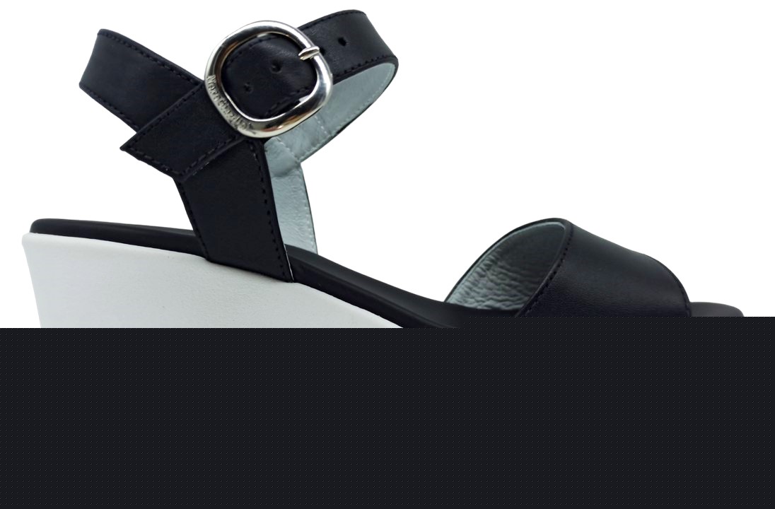 Sandali da donna Nero Giardini E410650D scarpe zeppa alta comoda plateau ne
