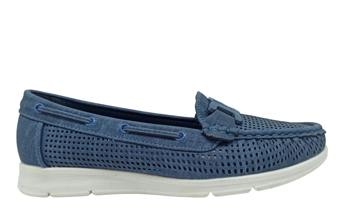 Scarpe da per donna Laura Biagiotti 8469 mocassini casual comodi slip on bl