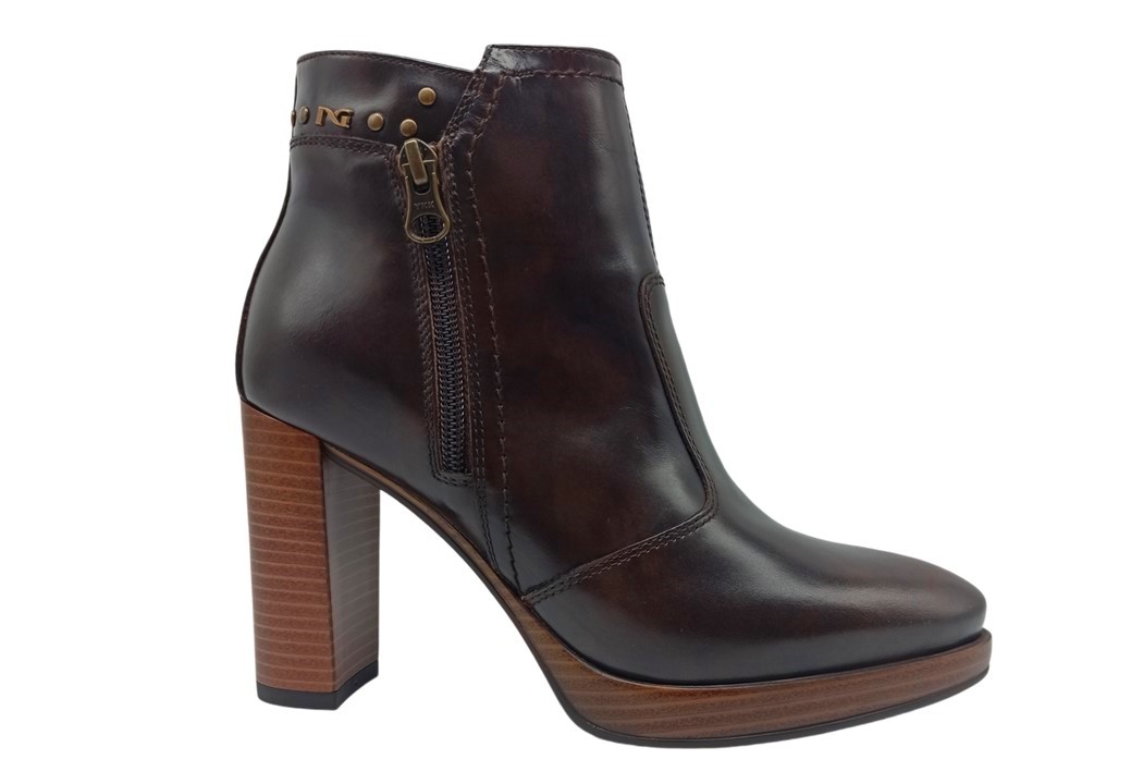 Tronchetto stivaletto per donna Nero Giardini I411230D tacchi alti plateau