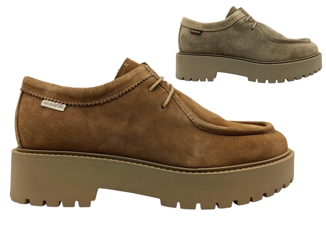 Scarpe da donna Nero Giardini I411395D stringate basse casual alla moda pel