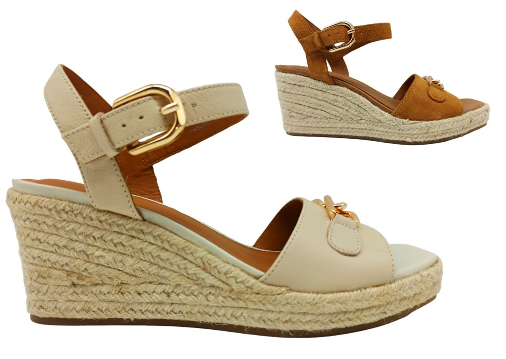 Sandali da donna con zeppa media e plateau Geox D45UYC scarpe comode alla moda