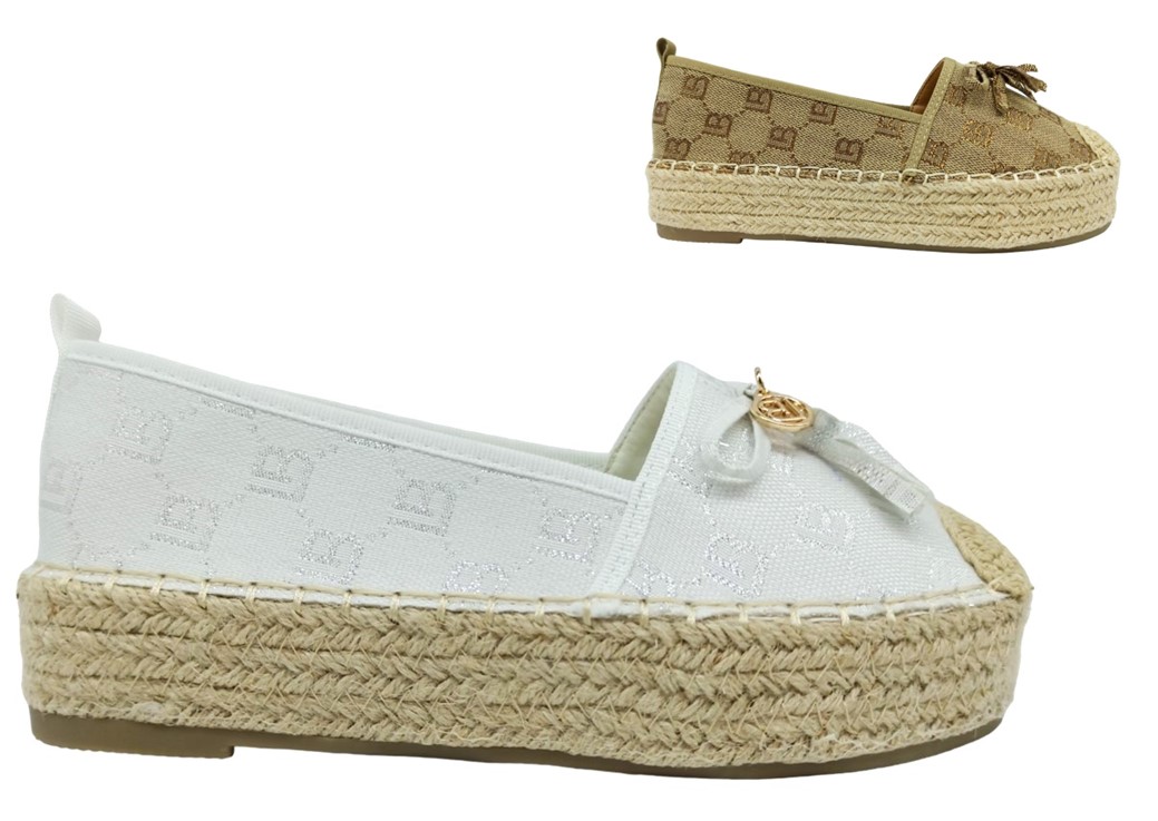 Scarpe donna Laura Biagiotti 8442 espadrillas in corda platform casual alla moda