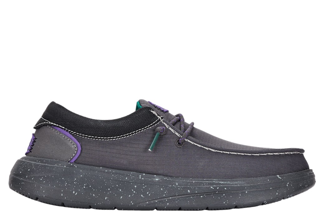 Scarpe da uomo Hey Dude 41976 Wally COMF Hype mocassini casual slip on nero